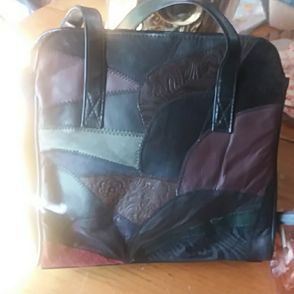 Leather Patchwork Handbag - image 2